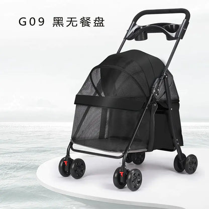 Pet Stroller for Small Dogs and Cats - Lightweight & Foldable